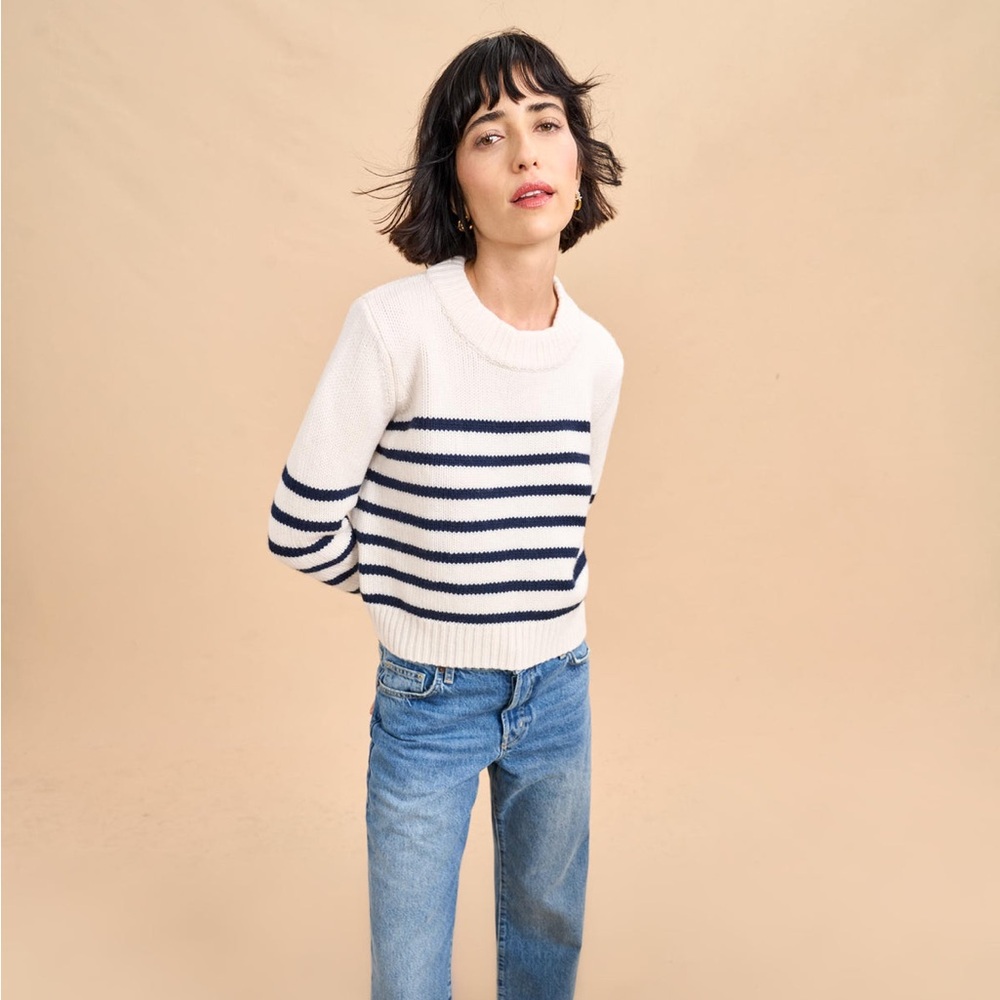 La Ligne Mini Marin Sweater - Cream / Navy